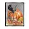 Stupell Industries Autumn Crow Pumpkin Botanicals Framed Floater Canvas Wall Art